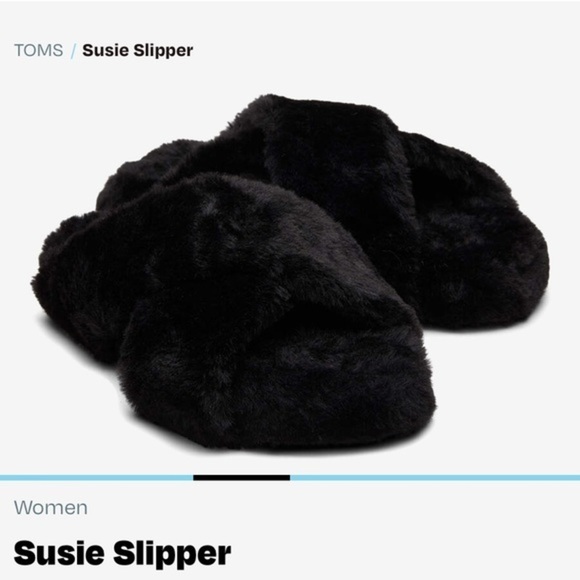 TOMS Susie Slipper discontinued cris crocs slides shoes Faux fur sandals NWT - Picture 3 of 6